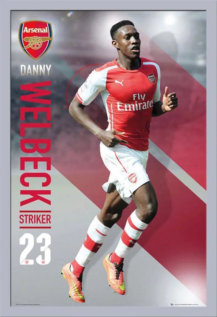 Déco Murale Arsenal Welbeck 14/15 Poster Encadré pour Chambre ou Salon