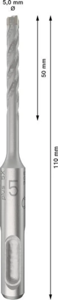 Set Bosch SDS plus-5X 5x50x110 mm: 10 Punte Alta Durata Calcestruzzo - 2