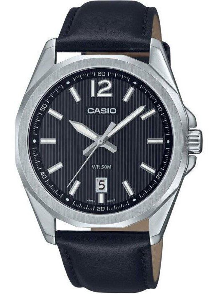 Casio MTP-E725L-1AVDF Montre Homme Quartz Noir Argent Image du produit 