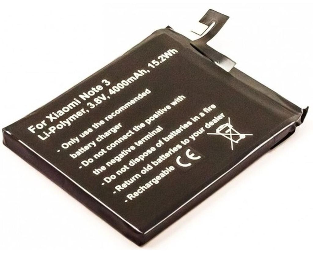 Akku für Xiaomi Note 3 Dual SIM Li-Pol 3,8 Volt 4000 mAh schwarz.