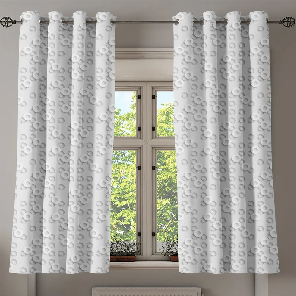 Rideaux de Salon Gris Géométriques pour une Déco Moderne et Unique - 2