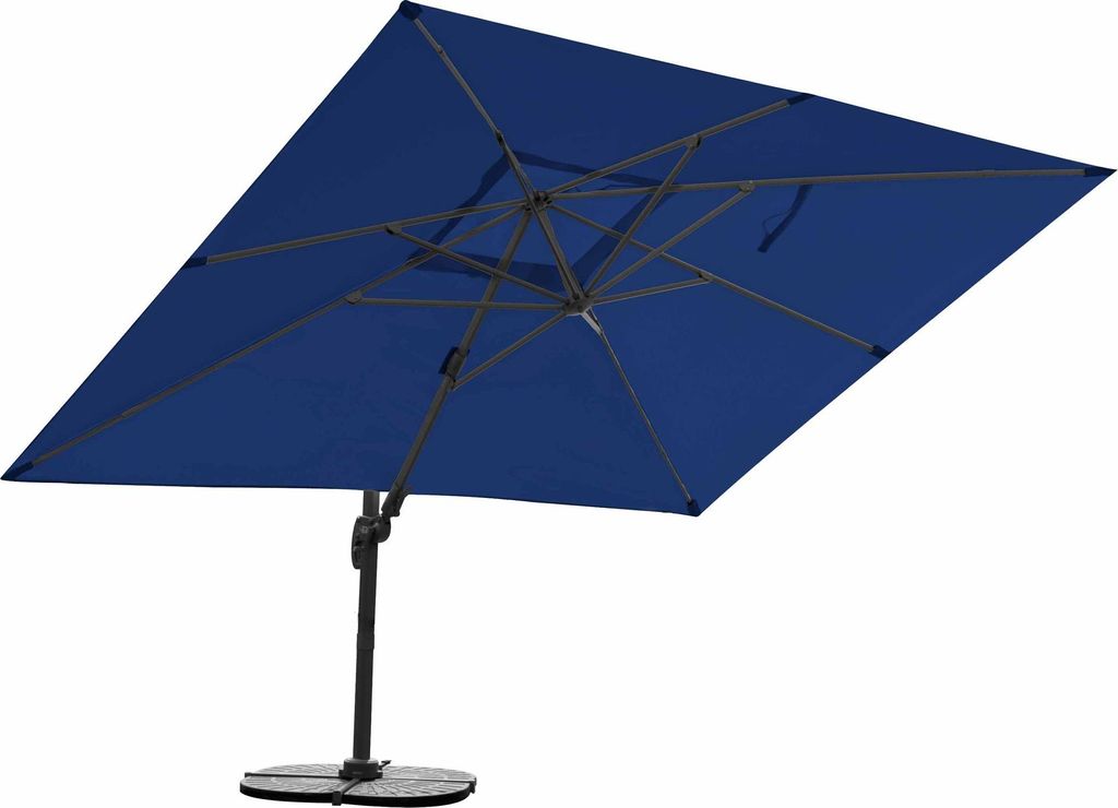Sonnenschirm 3m x 4m, Aluminium; UV-Schutz; inkl. Regencover
