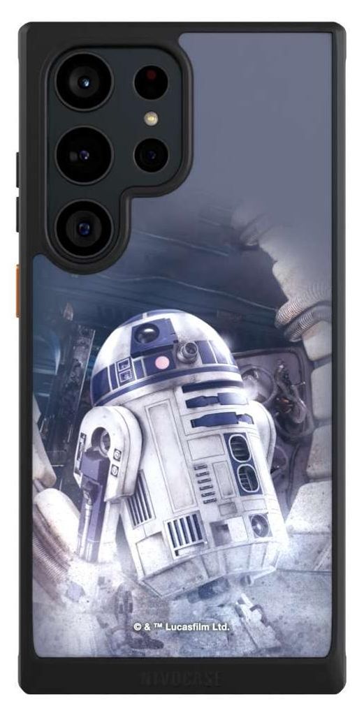 NIVOCASE Hülle für Samsung Galaxy S23 Ultra Handyhülle NIVOcore Case Schwarz Fanartikel Roboter Star Wars