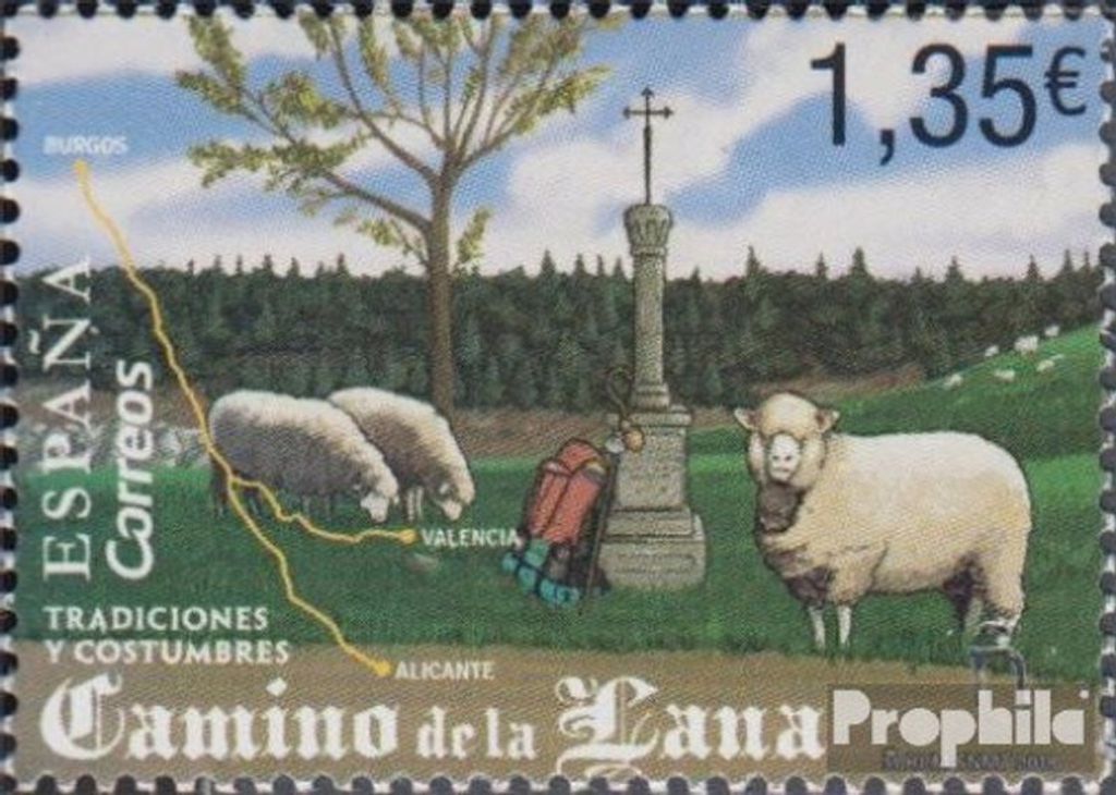 Briefmarken Spanien 2018 Mi 5274 (kompl.Ausg.) postfrisch Traditionen und Bräuche Wollroute