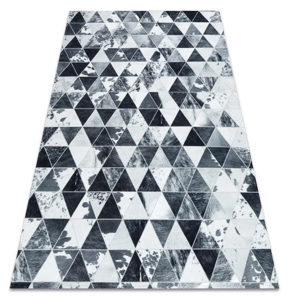 Tapis de salon en peau de vache grise 120x170 cm pour intérieur moderne