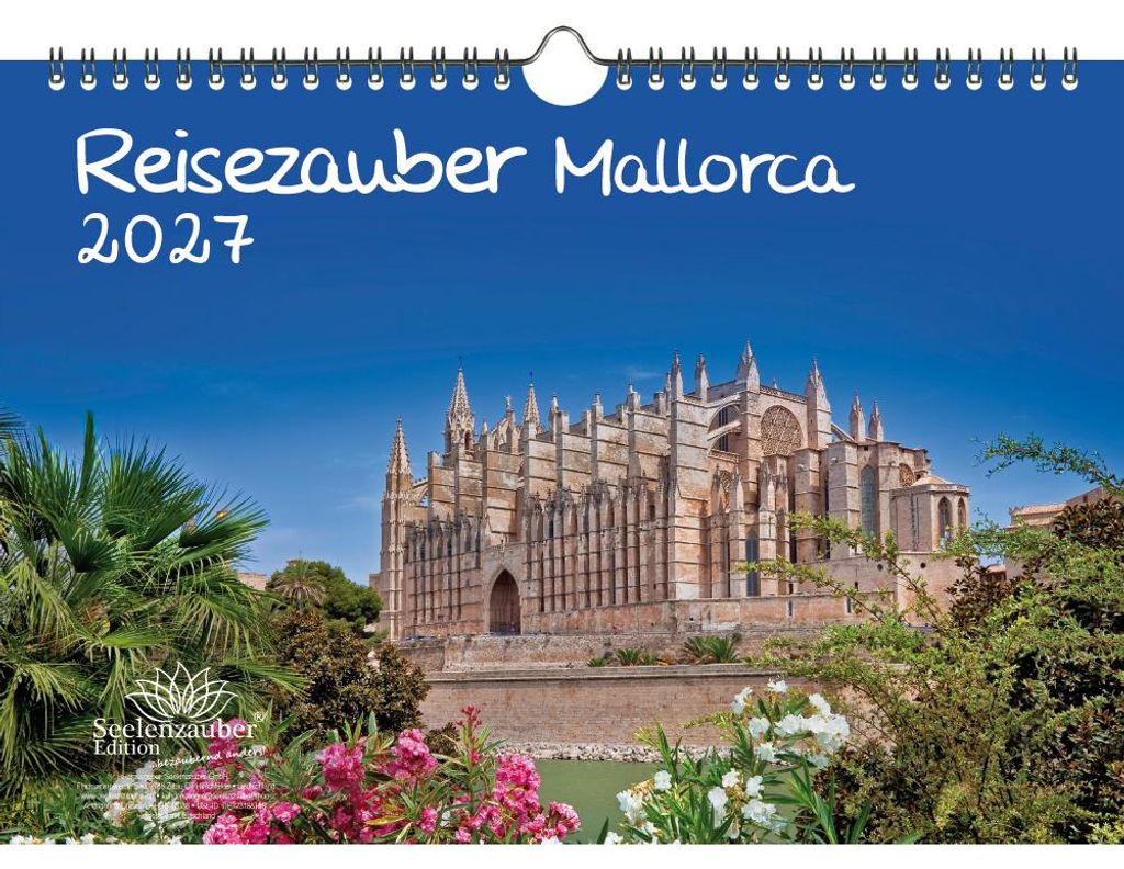 Reisezauber Mallorca DIN A4 Kalender für 2027 Palma Urlaub Mediterran Spanien - Seelenzauber