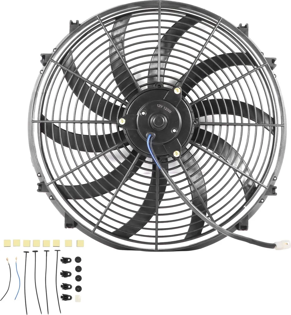 Ventilateur de Refroidissement 12V Universel 16 Pouces pour Moteur et Clim