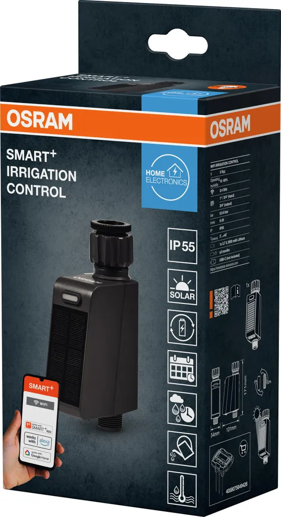 Osram SMART+ WiFi Irrigation Controller Gris Foncé - Programmateur Arrosage