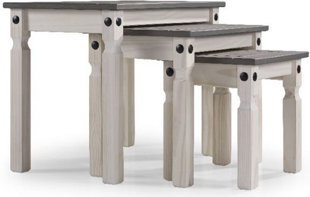 CasaDolce Couchtisch MEJICO CT 3, 66x53x42; 52x37x45,5; 38x32x38 cm, 3-teiliges Set