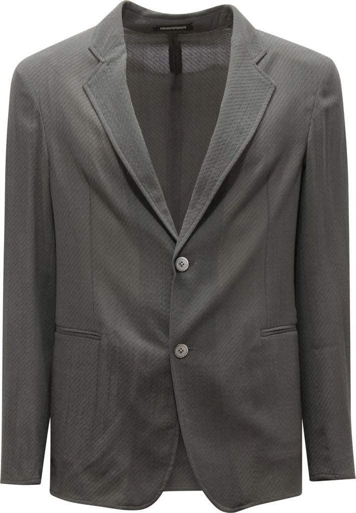 L0426 Giacca Uomo Emporio Armani Man Wool Jacket Green