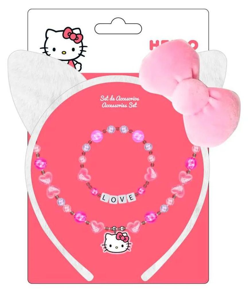 Hello Kitty meisjes sieradenset, 3-delige set met Productafbeelding 