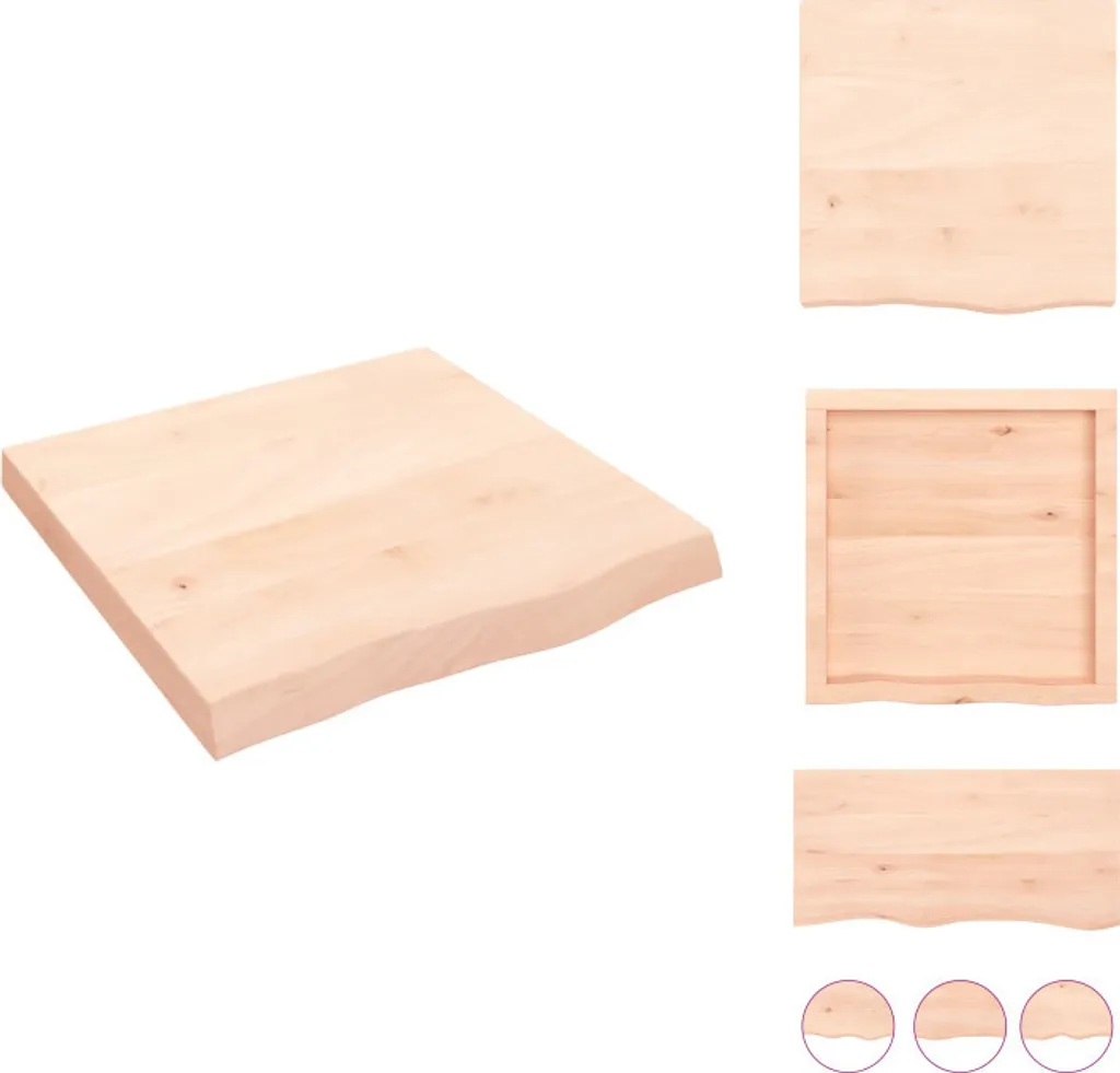 Mensola Rustica Rovere Massiccio vidaXL 60x60 - Arredo Country Chic
