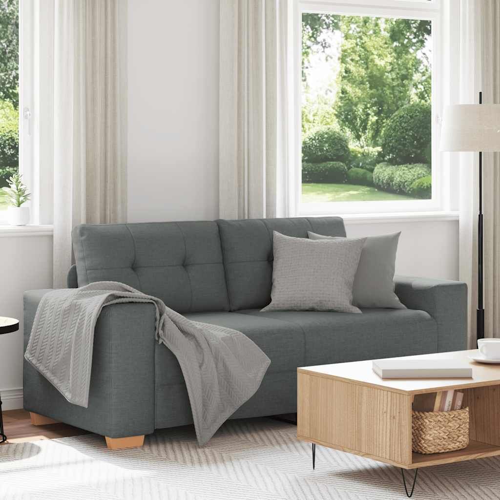 ZMH Zweisitzer-Sofa Dunkelgrau 140 cm Stoff