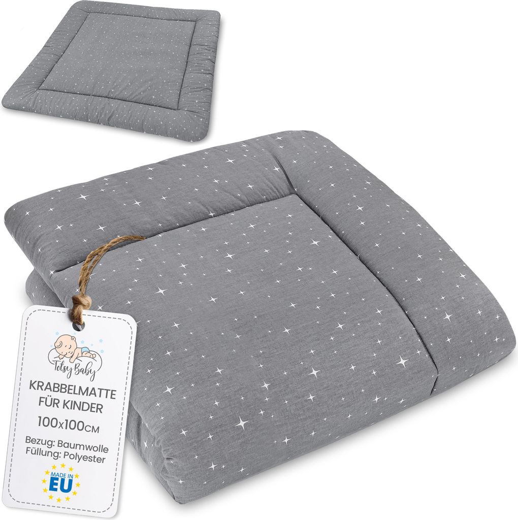 Krabbeldecke Baby 100x100 cm Krabbelmatte Spielmatte Produktbild 