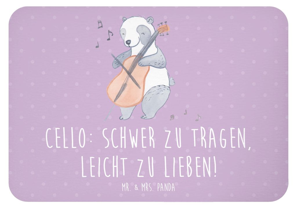 Mr. & Mrs. Panda Kühlschrankmagnet Cello Liebe - Lavendeltraum - Geschenk, Musik, Instrument, magnet, Solo, whiteboardmagnet, Streichinstrument, M...
