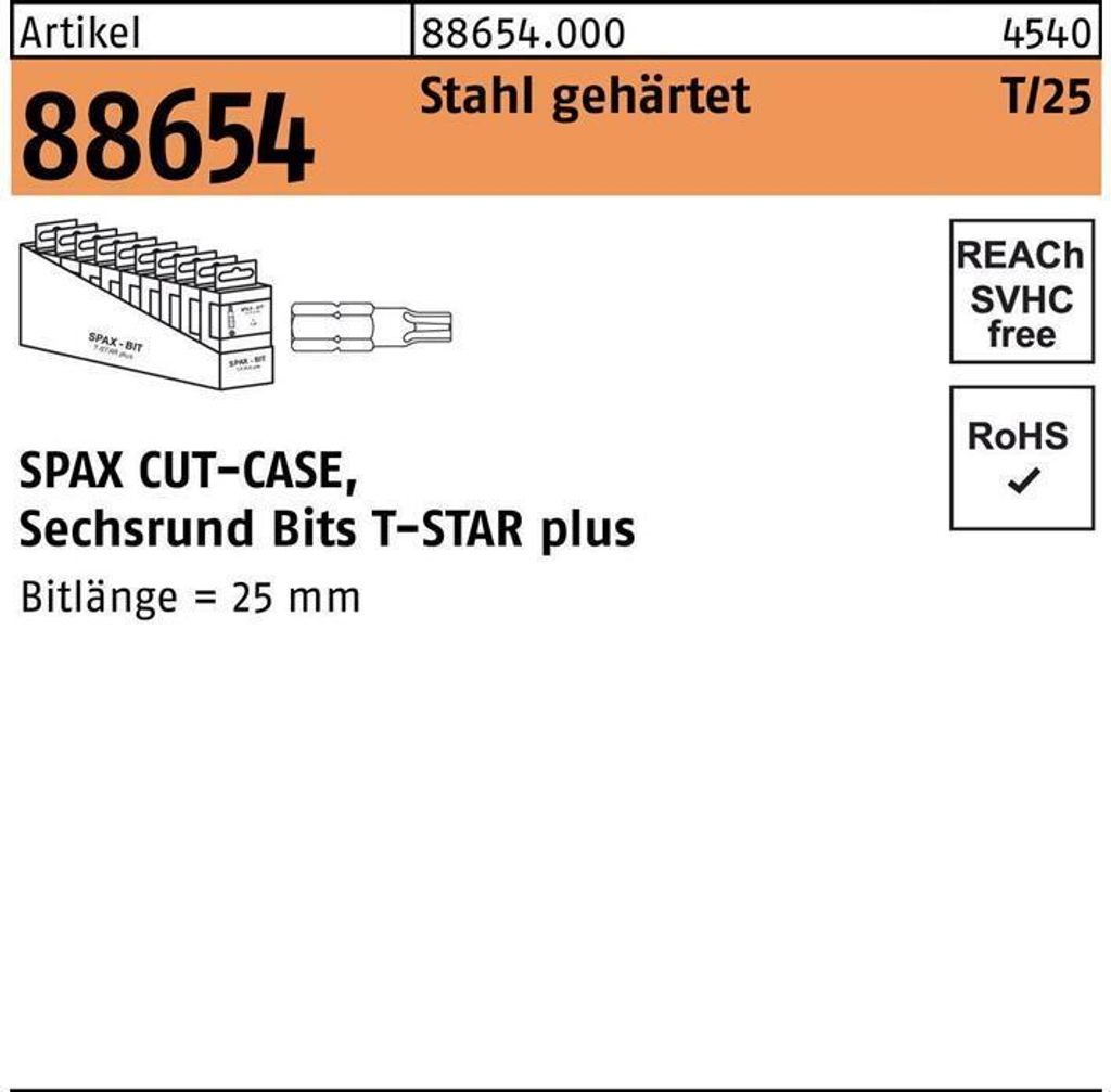 SPAX Bits T -STAR+ T20 1 Blist.a5Bits,25mm Produktbild 7