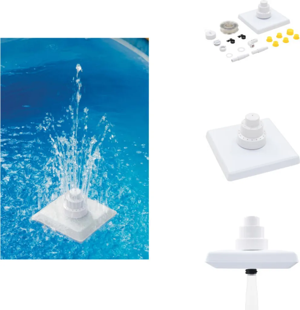 vidaXL Fontaine de Piscine Grecque Blanche 13 Pièces pour Bassin de Jardin