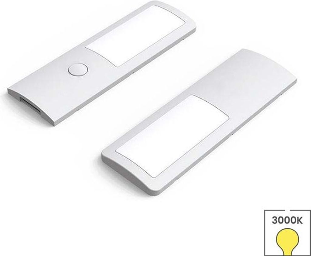LED-Unterschrankbeleuchtung | 2er-Set LED-Schrankbeleuchtung | 4 Watt | 3000K modernes Warmweiß