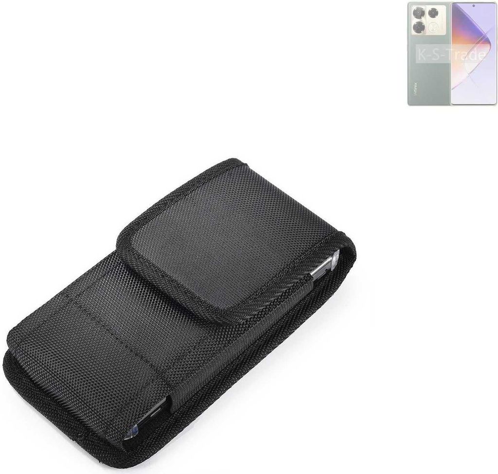 Holster Gürteltasche kompatibel mit Infinix Note 40 Pro+ 5G Holster Gürtel Tasche wasserabweisend Handy Hülle Schutz Hülle Outdoor schwarz