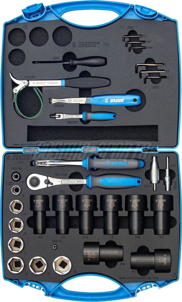 Unior Set für Reparaturen von Federung 1704, blue