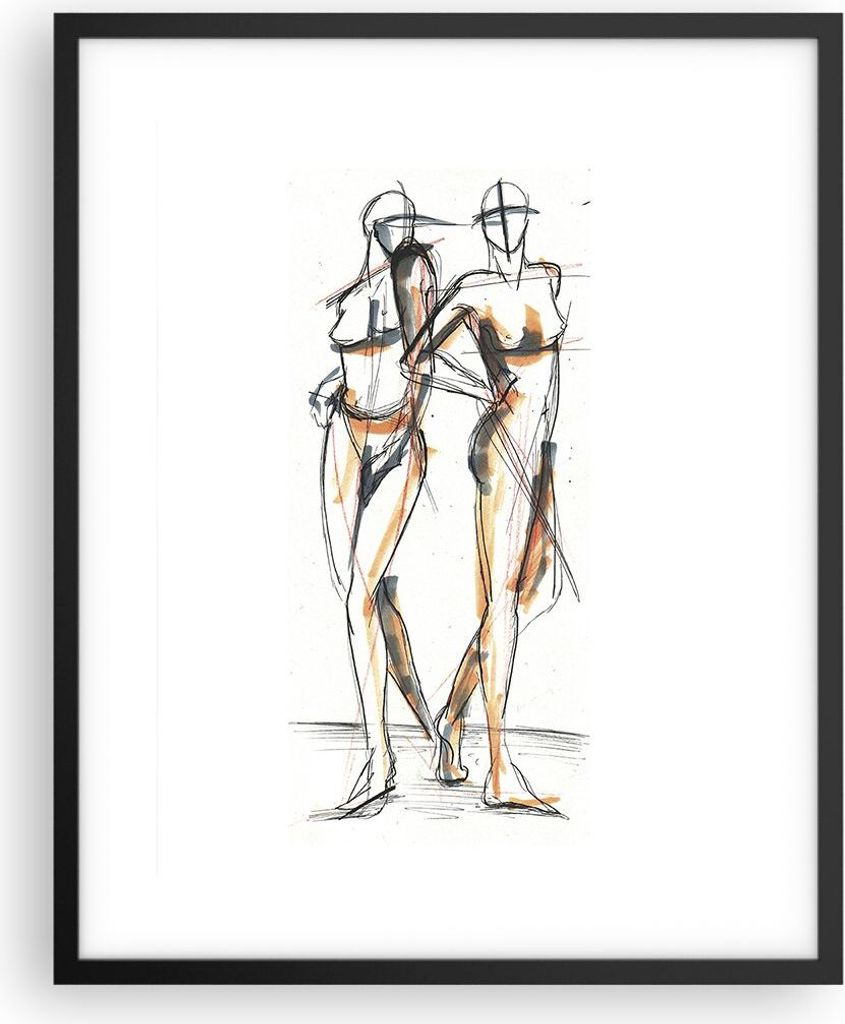 Gerahmtes Poster - Schwarzer Rahmen - Zeichnen Design Mode - 40x50 cm - Wand Bild - Wanddeko - Wandbilder - Kunstposter - Wandposter - Bilderrahmen...