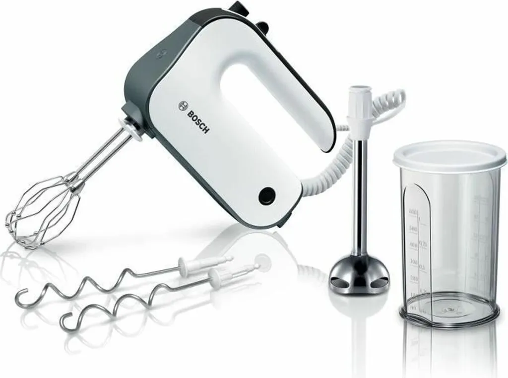 Batteur électrique Bosch MFQ49700 blanc 850W avec son pied mixeur inclus
