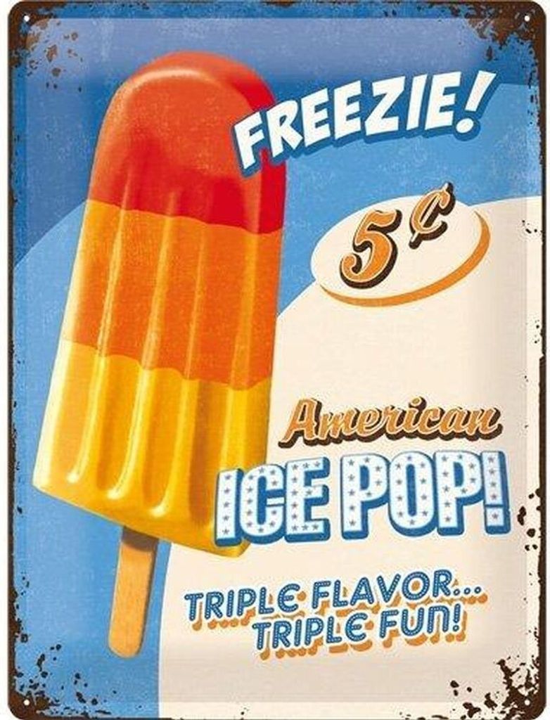 Nostalgic-Art - Blechschild 30 x 40 cm - USA - Ice Pop