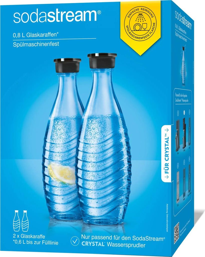 SodaStream Glaskaraffen 0,6 Liter im 2er-Pack, 764997