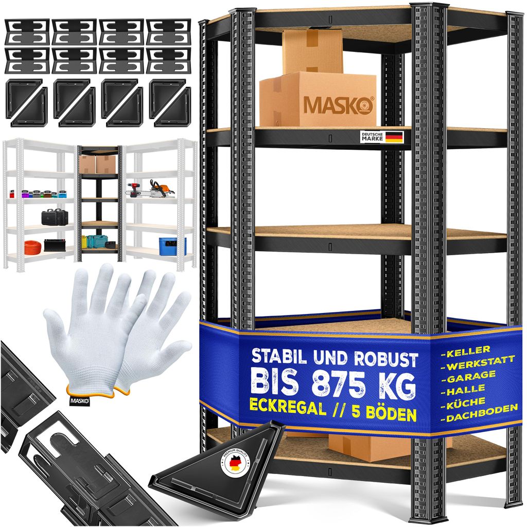 MASKO®: Scaffale angolare, scaffale per magazzino, scaffale Immagine del prodotto 
