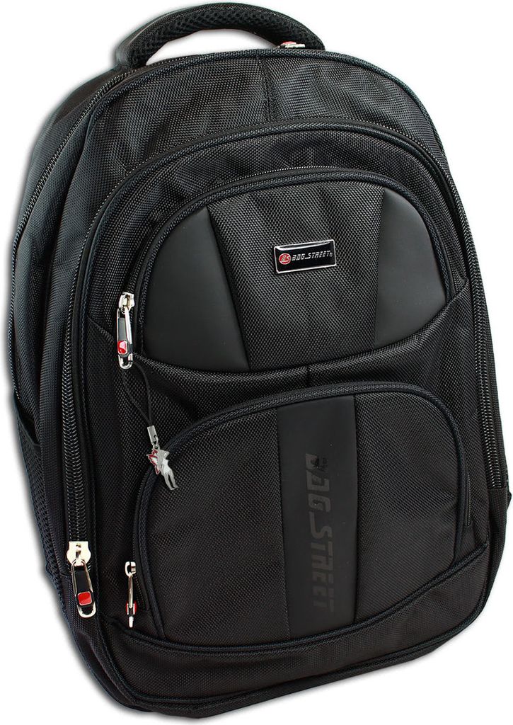 Bag Street Synthetik Rucksack Herren Damen Sporttasche schwarz 46x30x20 OTJ652S