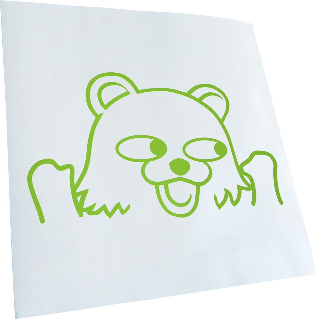 Kiwistar - Autoaufkleber - Pedobär Kuma - Lindgrün - 30x15cm - Aufkleber für Auto, Laptop, Fahrrad, LKW, Motorrad mehrfarbig JDM Decal Racing