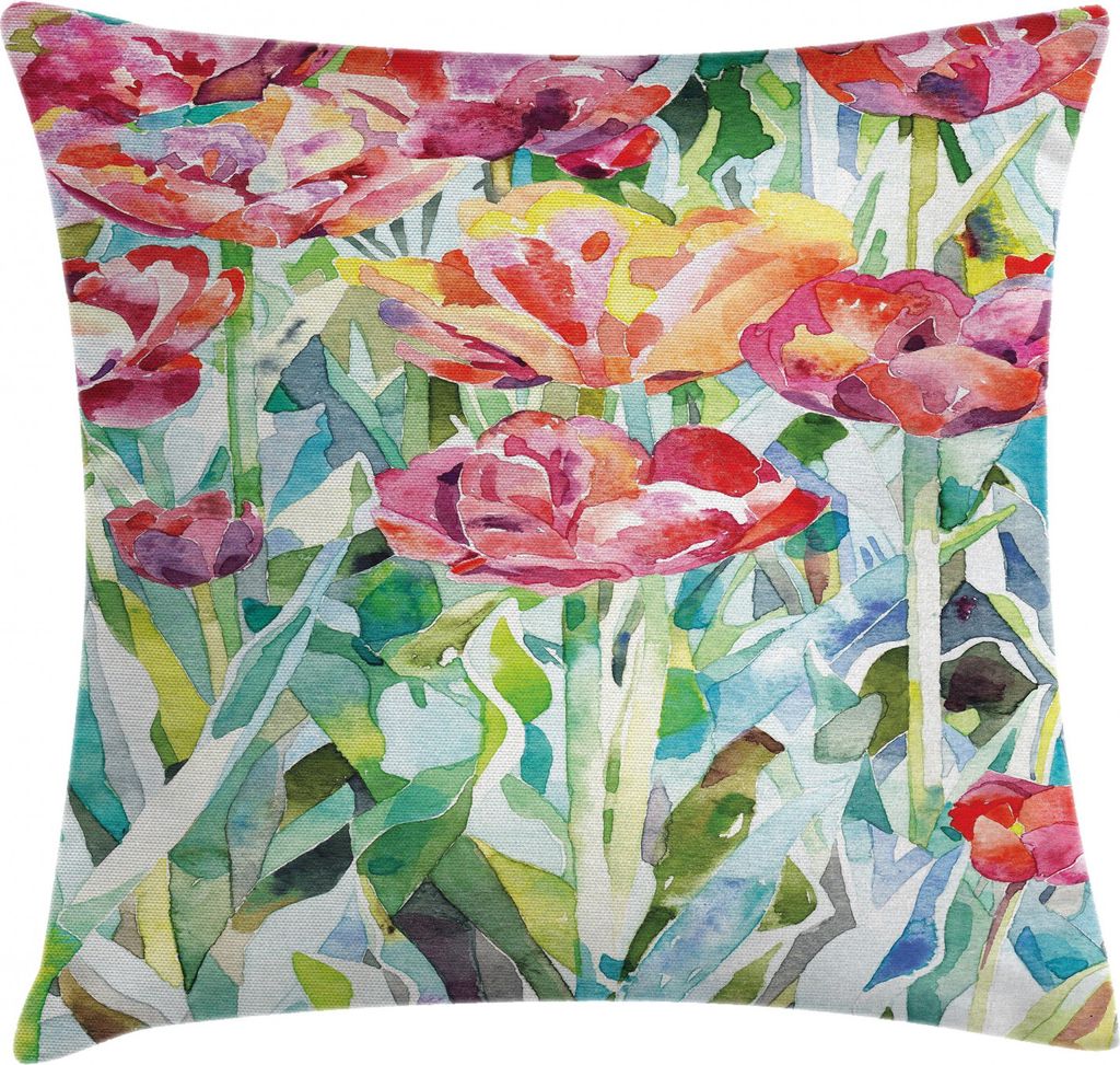 ABAKUHAUS Bunt Kissenbezug, Sommer Frühling, Waschbar mit Reißverschluss Kissenhülle mit Farbfesten Klaren Farben Beidseitiger Druck, 40 x 40 cm...
