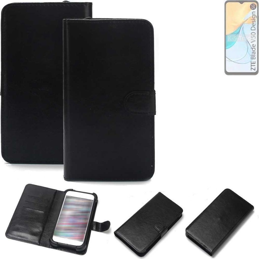 K-S-Trade Handyhülle Schutzhülle kompatibel mit ZTE Blade V50 Design 5G Handy Schutz Hülle Handyhülle Bumper schwarz 1x