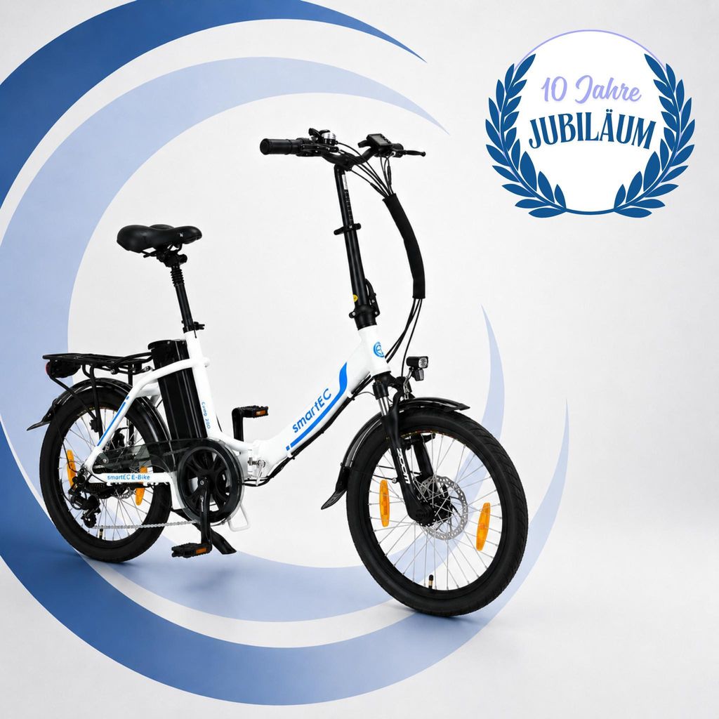 20 Zoll E-Faltrad Camp-20D Pedelec Weiß smartEC Produktbild 