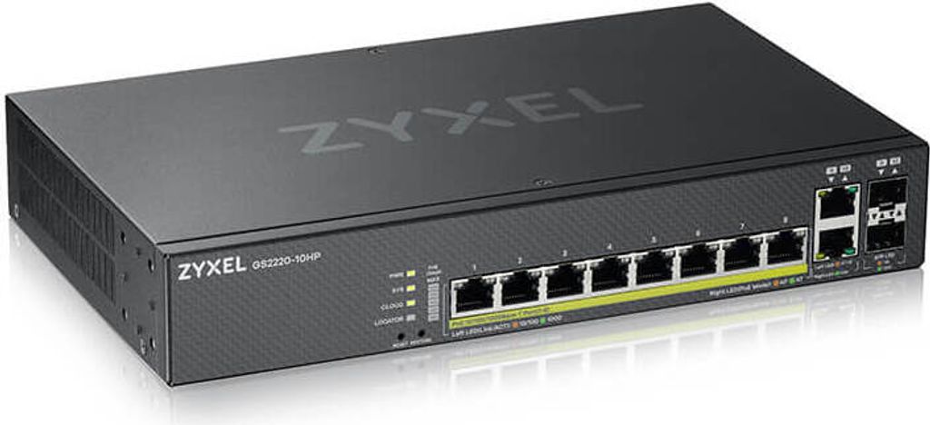 Zyxel 10-Ports GS2220 Managed PoE+ Switch