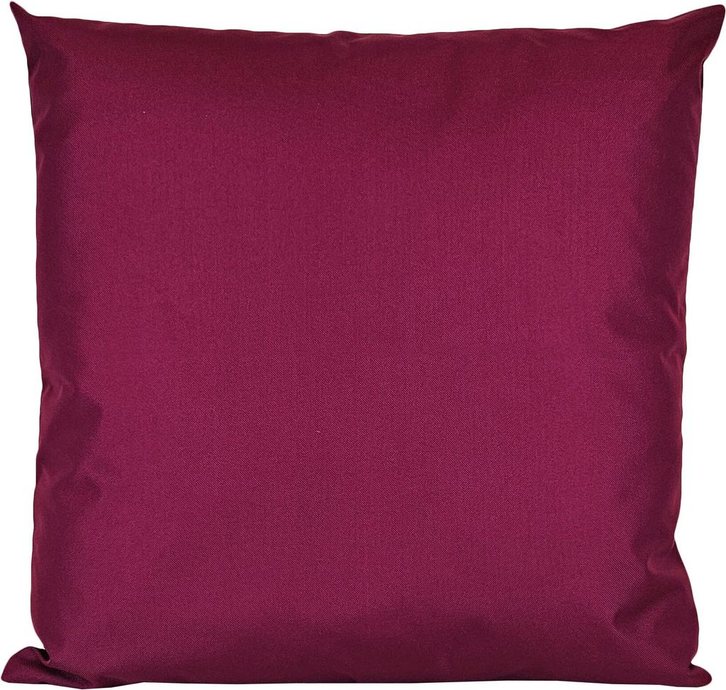 JACK 40x40cm Outdoor Lounge Kissen Dekokissen inkl. XXL-Füllung Wasserabweisend Sitzkissen Garten Stuhl Lotus Effekt, Farbe:Bordeaux