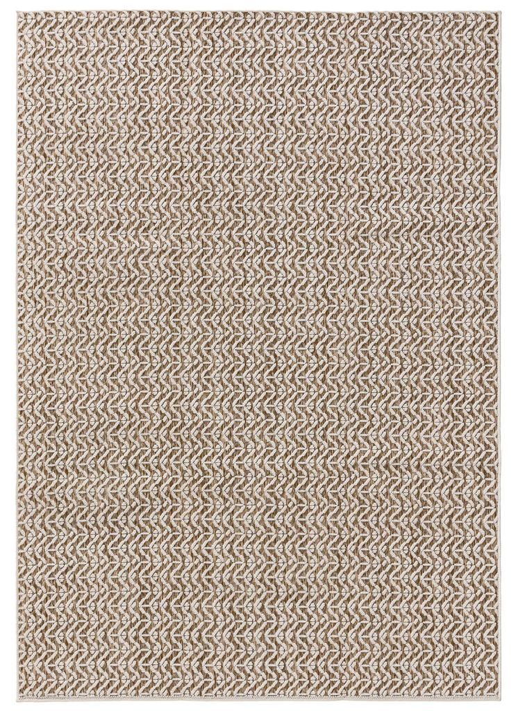 In- & Outdoor-Teppich Kaleo Creme/Beige 200x300 cm Wohnzimmer Rechteckig Muster Modern Kurzflor benuta Skandinavisch