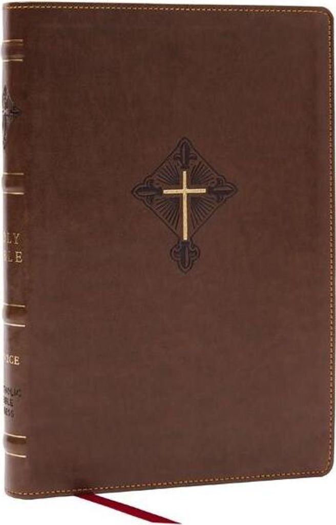 Rsv2ce, Thinline Large Print Catholic Bible, Brown Leathersoft, Comfort Print