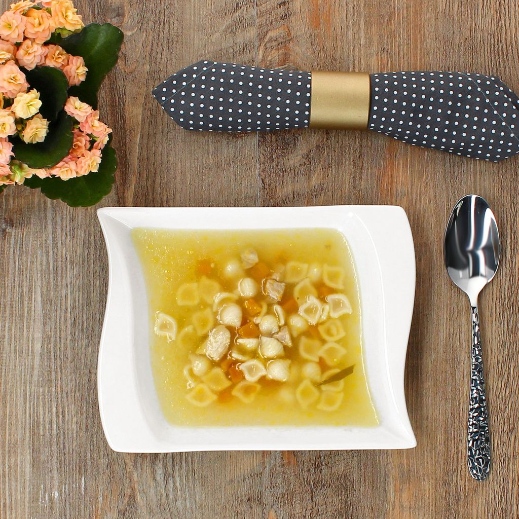 MamboCat Ivory Suppenteller 6er Set - Elfenbeinweiße Porzellanteller 300ml