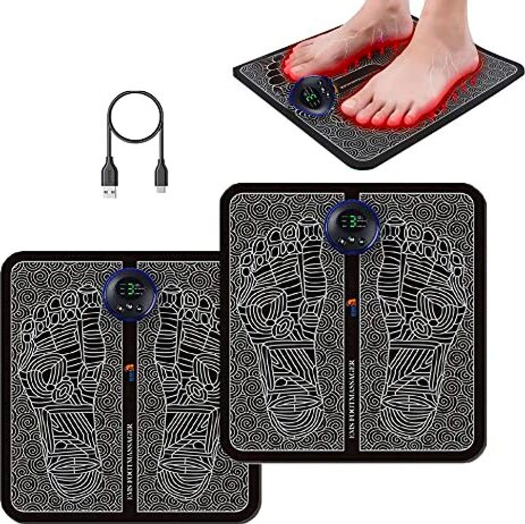 Electric Foot Massager EMS, USB tragbares Massagegerät, intelligente Massagematte, Frequenzen, Gesundheit fördert die Durchblutung, reduzieren Mu...