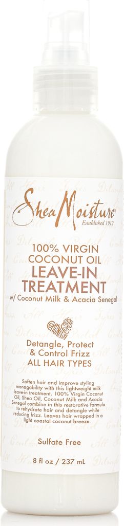 Shea Moisture 100% Virgin Coconut Oil Leave-In Treatment 8oz 237ml feuchtigkeitsspendende Haarkur