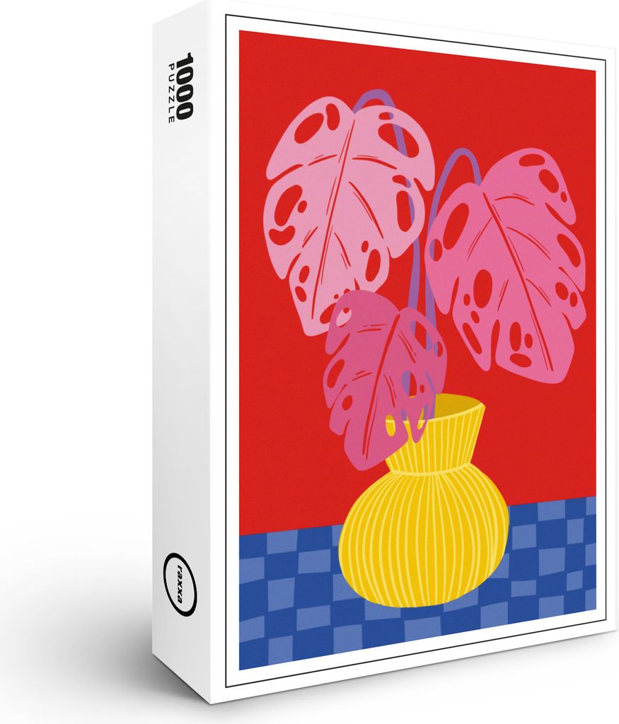 puzzle premium raxxa "Fleur abstraite de style rétro en Image du produit 
