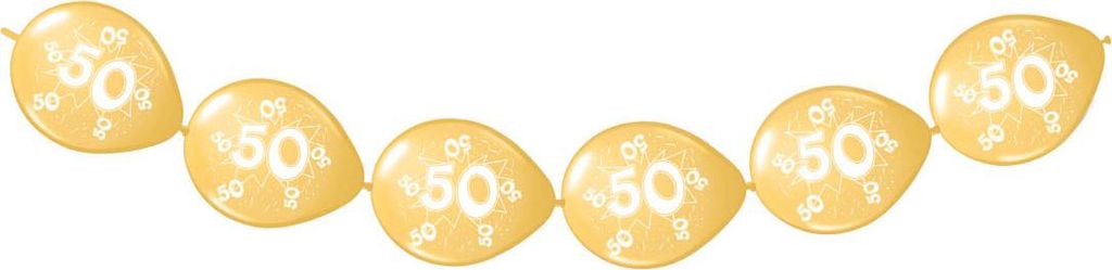 8 Lovely 50 years Girlanden Luftballons 3m