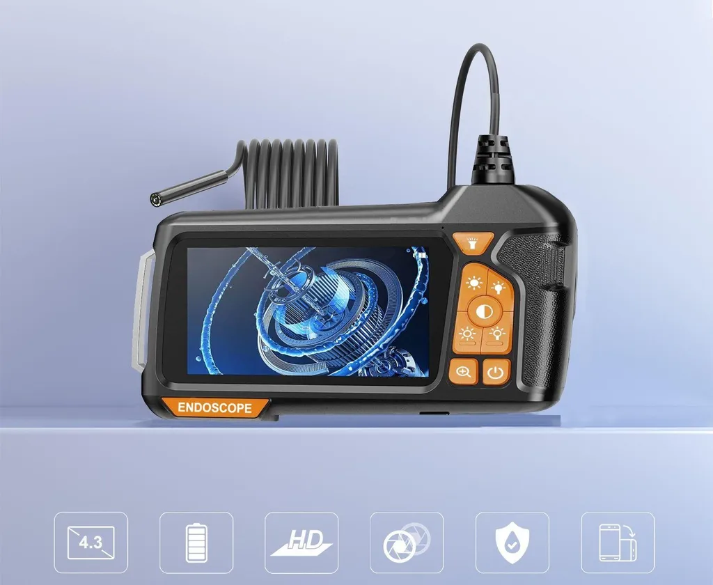 Endoscope rigide avec écran intégré 4,3 pouces et câble de 2 mètres - 5