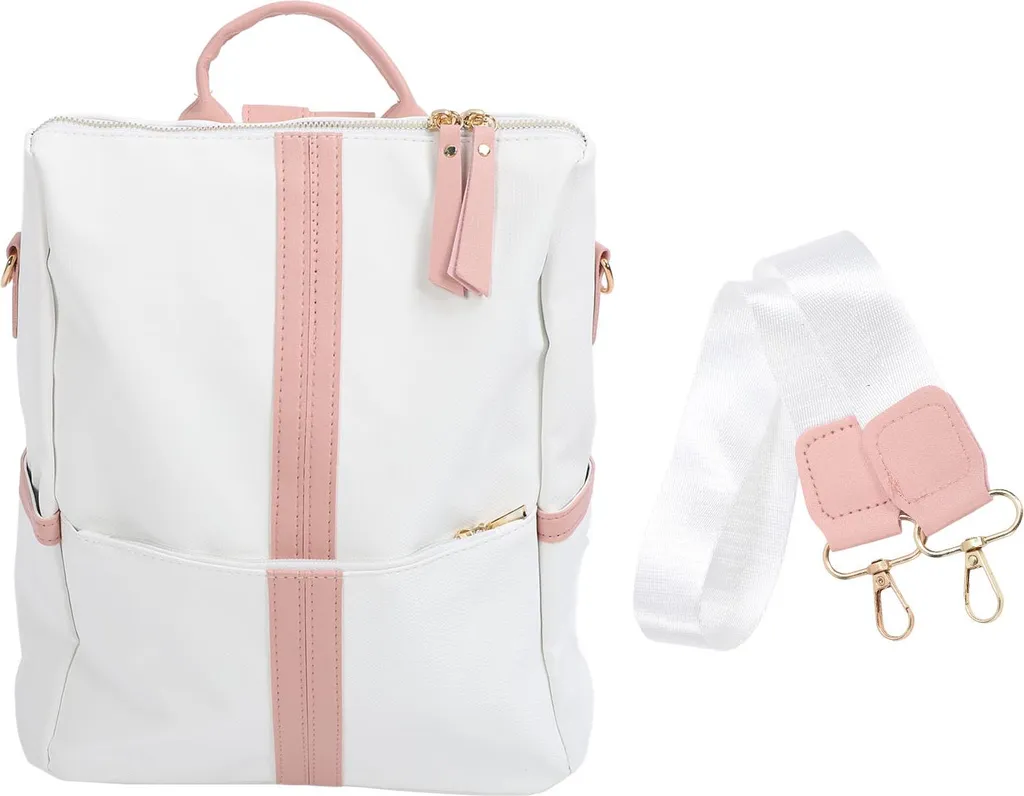 Grand sac à dos mode rose et porte-monnaie pour femme style décontracté