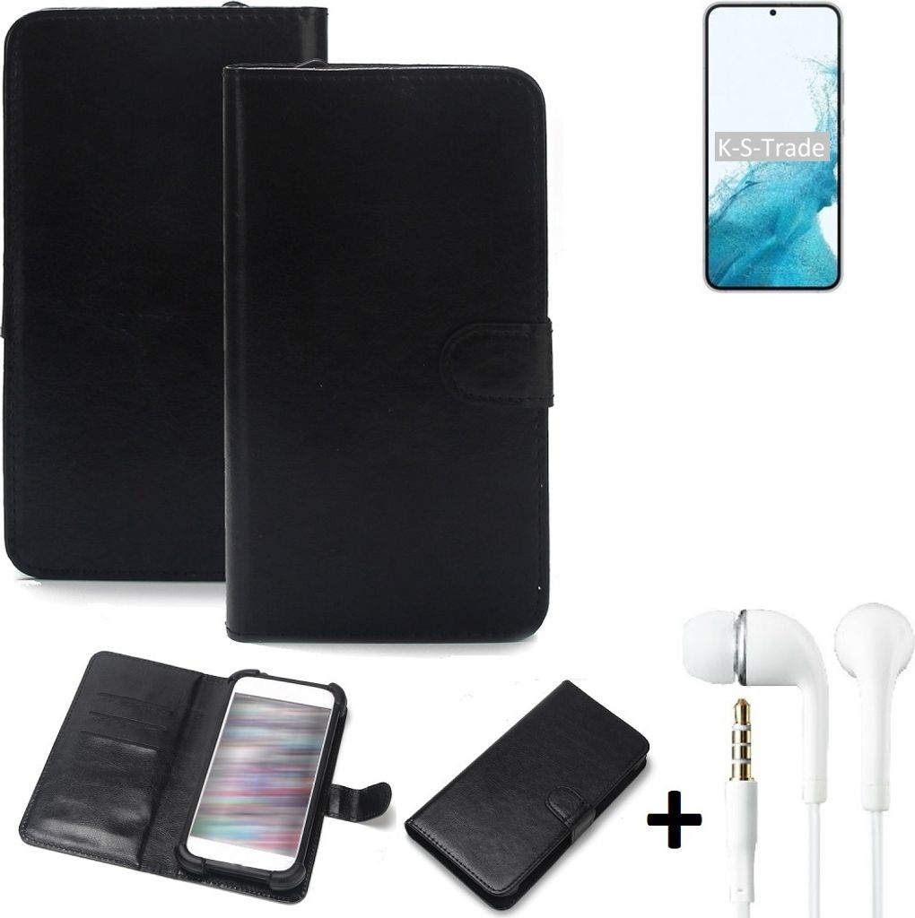 K-S-Trade Wallet Case Handyhülle kompatibel mit Samsung Galaxy S22+ Exynos Schutzhülle Flip cover Flipstyle Tasche Hülle Flipcover Slim Bumper