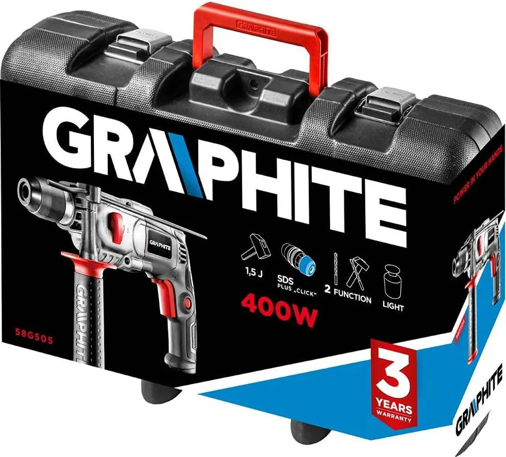 Perforateur SDS-Plus 400W Graphite pour Travaux de Rénovation Maison - 7