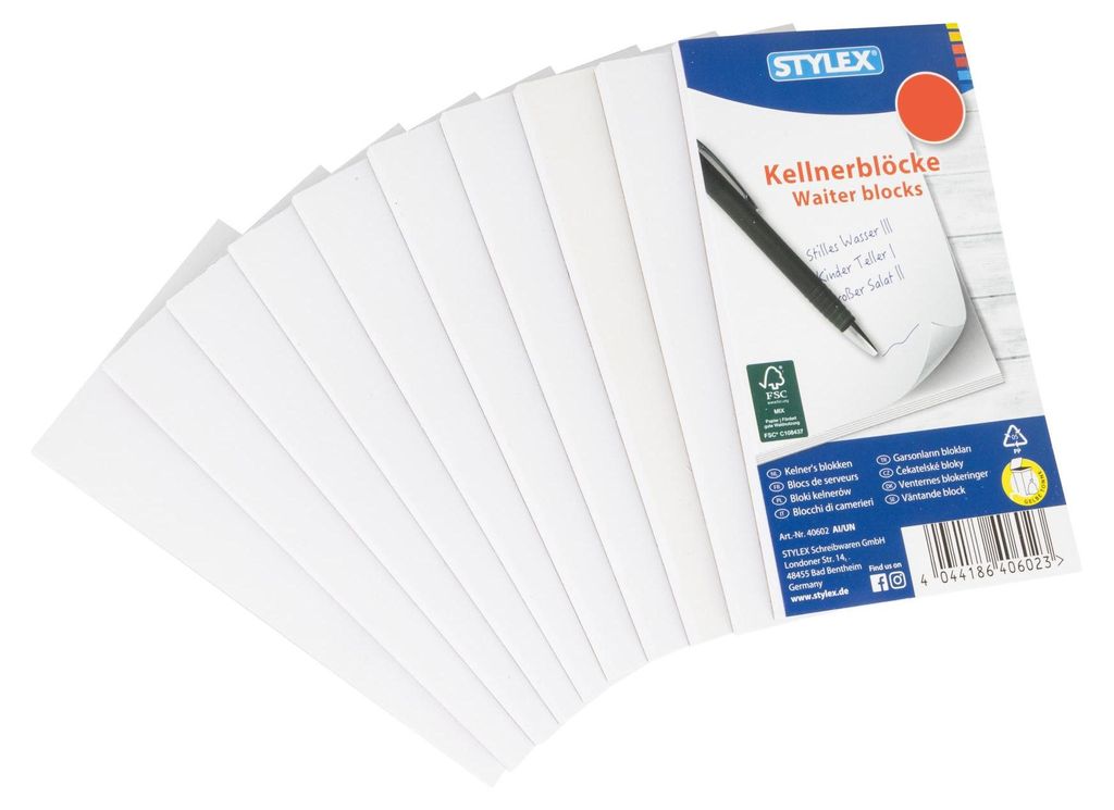 20 Gastronomieblöcke / Kellnerblöcke / Notizblock mit je 50 Produktbild 