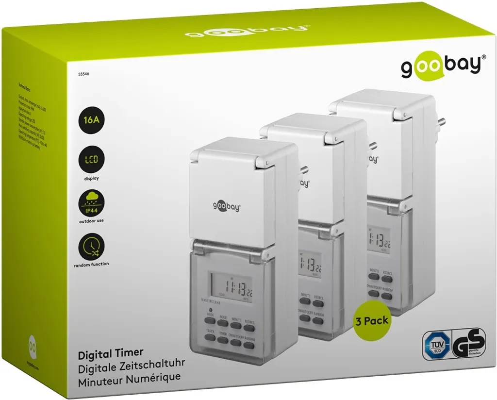 Horloge Programmable Digitale IP44 Précise et Confortable - Lot de 3 - 7