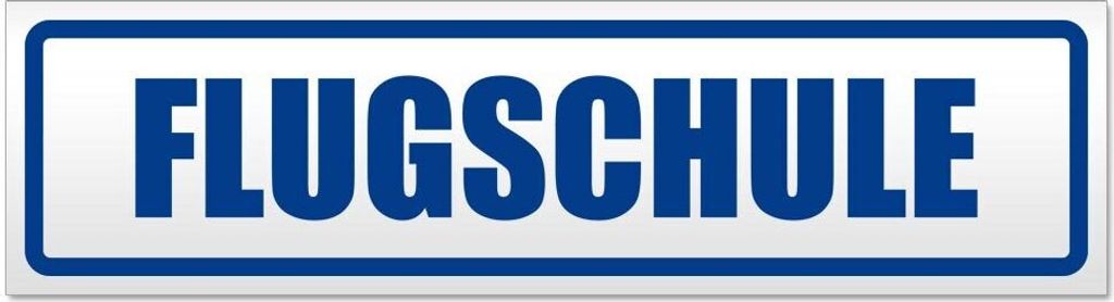 Kiwistar - Autoaufkleber - Verkehrsblau - 60 x 16 cm - Flugschule - Hinweis Aufkleber Sticker für Auto, Kfz, Fahrrad, PKW, LKW